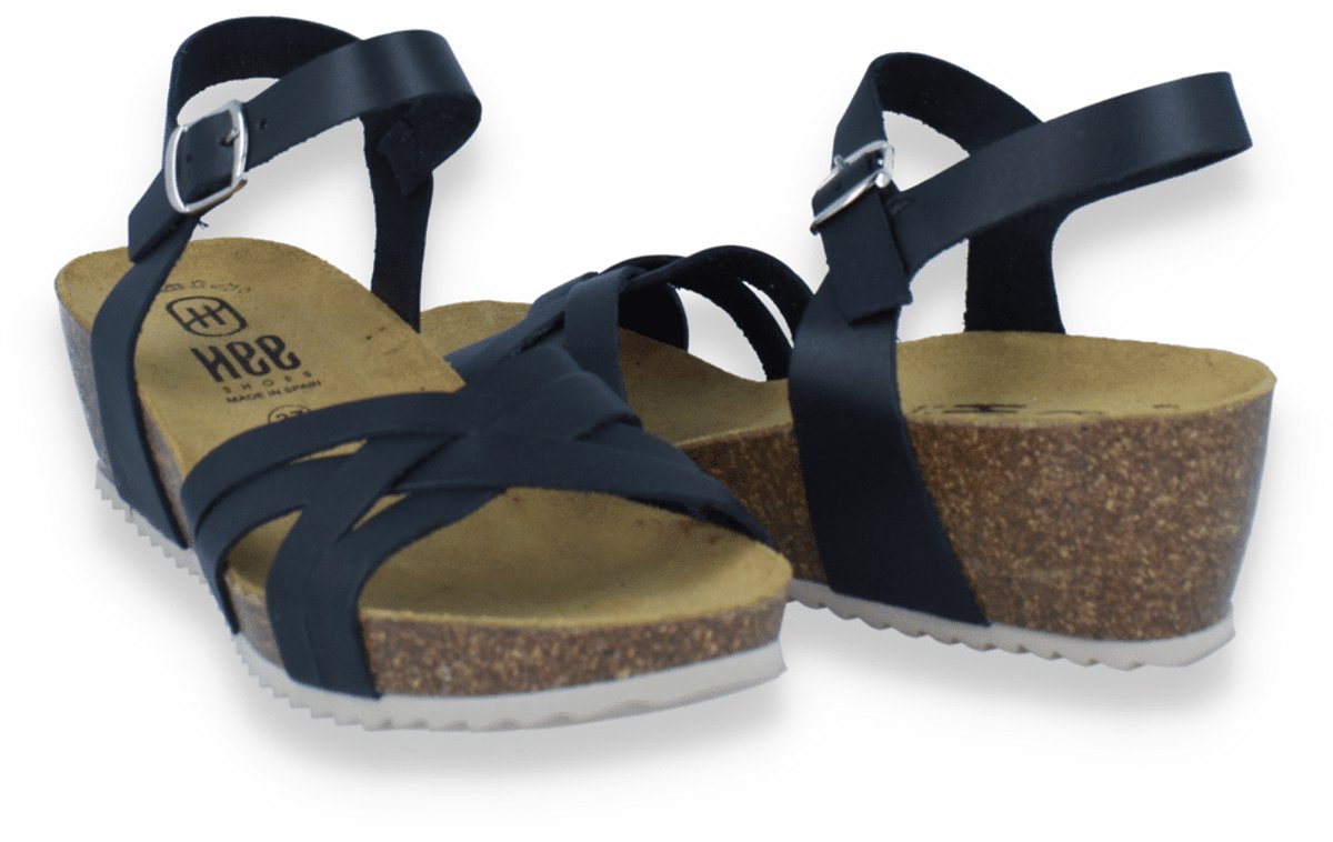 Hee! Dames Sandaal | Zwart | Maat: 41