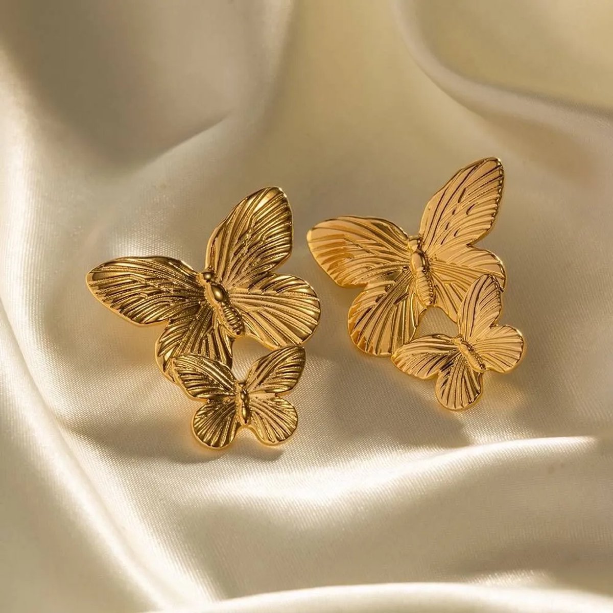 Oorbellen Si Amor Sieraden RP1500-G-2 Roestvrij Staal Kleur Goud