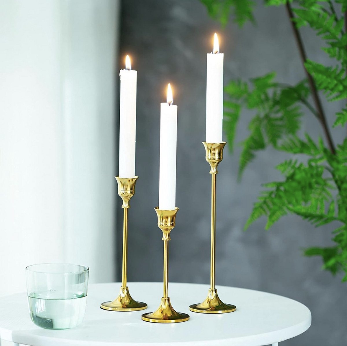 Kaarsenhouder goud - set van 6 - Goud - metalen kaarsenhouders - Kandelaar set- kaars op sokkel - Stijlvol - feestdecoratie - 21 diner - StijlvolStekkie - Kerst - Halloween - Pasen - Kaarsen niet inbegrepen. – foto 5