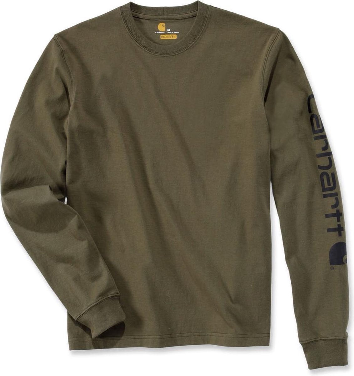 Carhartt T-Shirt Logo Long Sleeve T-Shirt Black-XXL