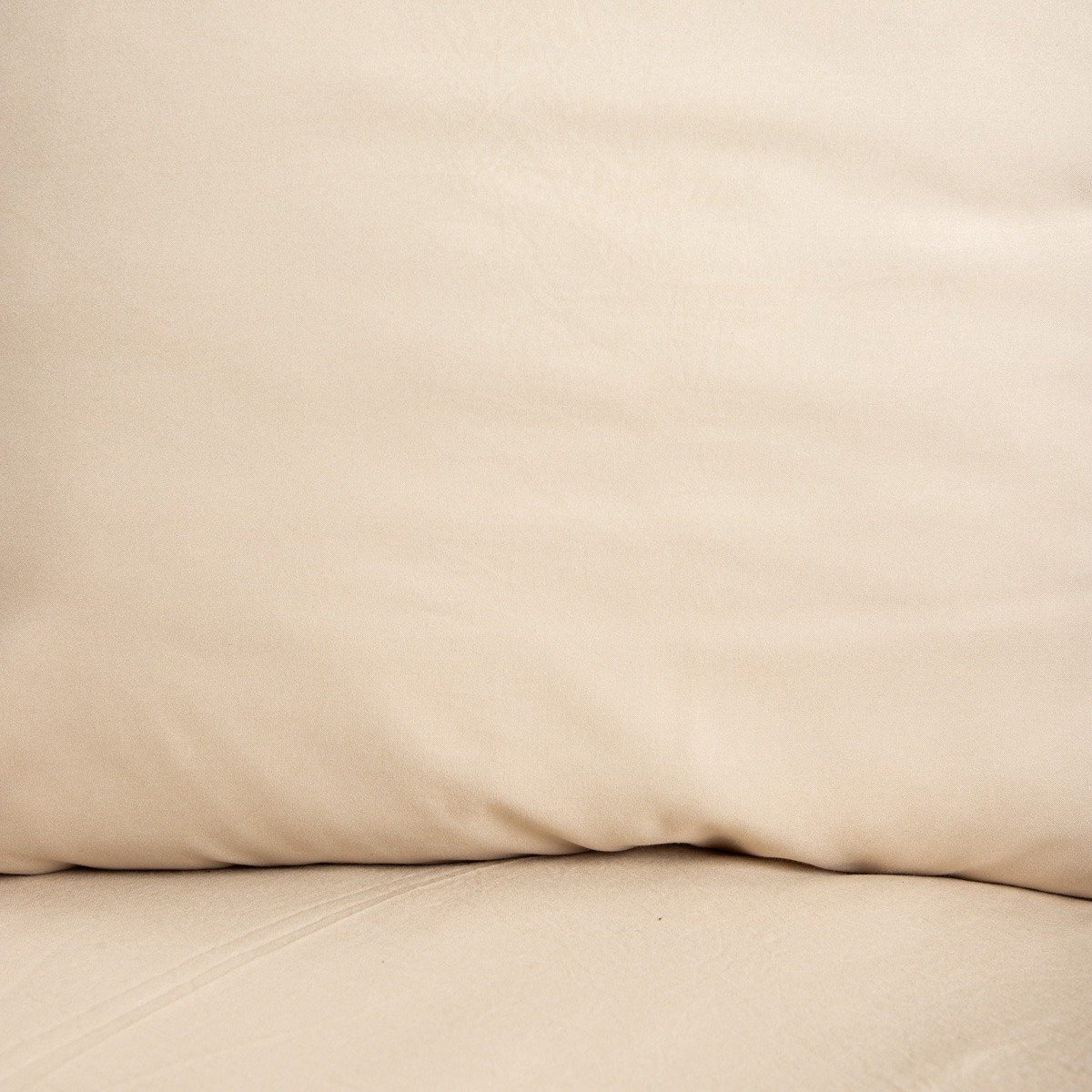 HOMLA BEDDING - Beddengoed - Dekbedovertrek - MORAIN - Beige Microfibre met Kant - 140x200 + 1x50x60 cm