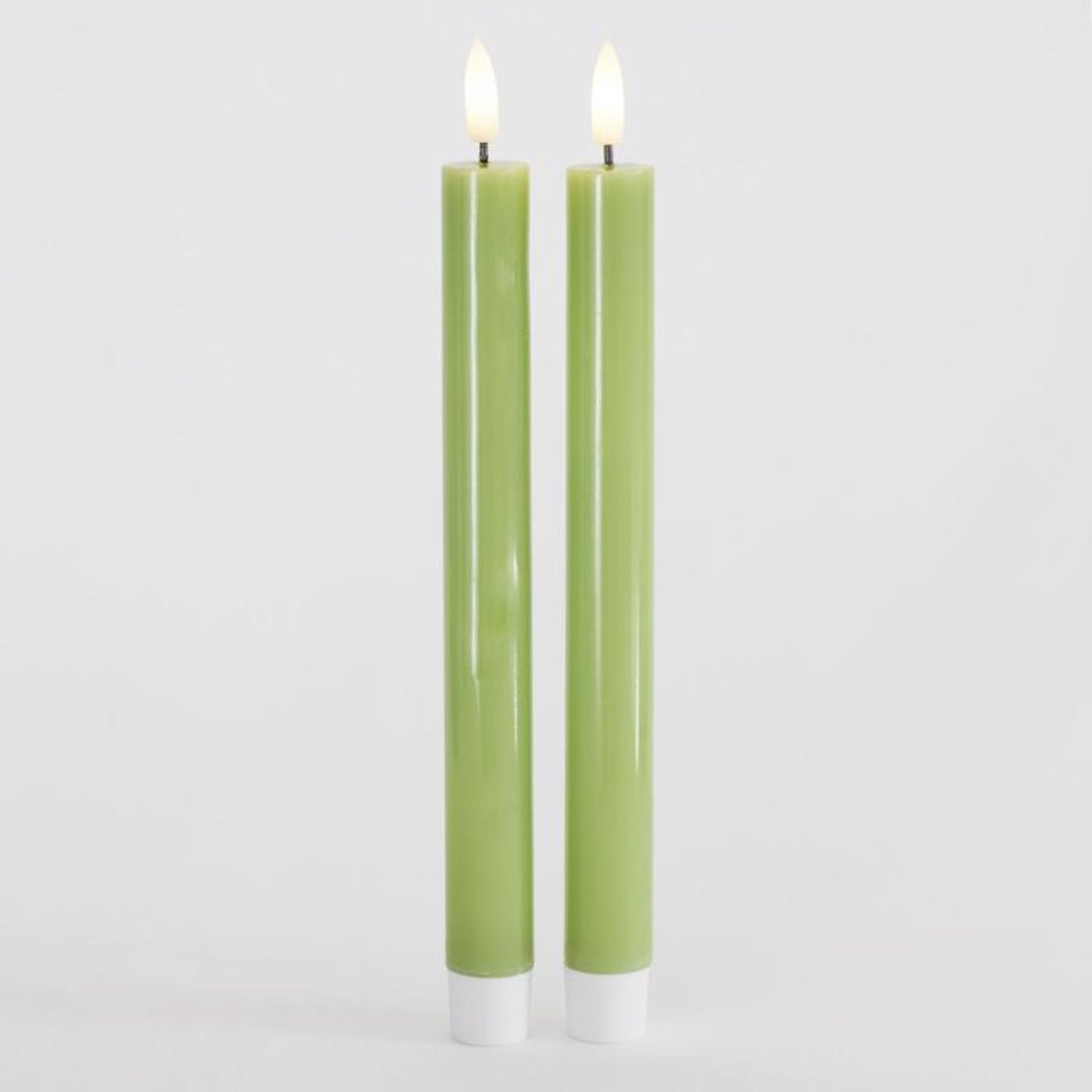 Sirius - LED-Dinerkaarsen 'Sille' (25cm hoog, Set van 2) - Groen - Spring Green - gekleurde LED-kaars