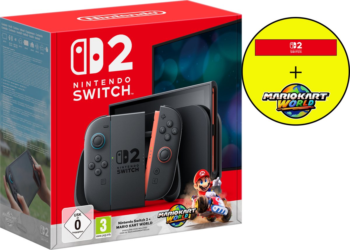 Nintendo Switch 2 - Mario Kart: World Bundel - Zwart | bol