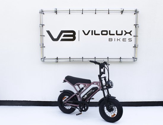 Vilolux® Fatbike electrisch - Fatbike V20 Mini - 2025 Model - Legaal - Rijklaar geleverd - 16 inch - Niet opvoerbare fatbikes - 2 Jaar garantie - Telefoontasje - Hydraulische remmen - Alarm - Rose Gold