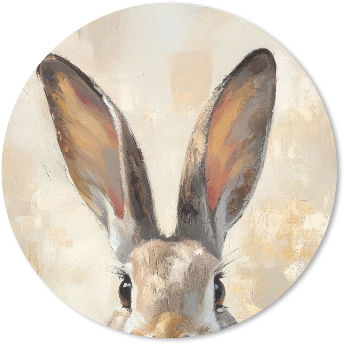 Muismat rond 50x50 cm - Mousepad Haas - Oren - Bruin - Ronde muismatten