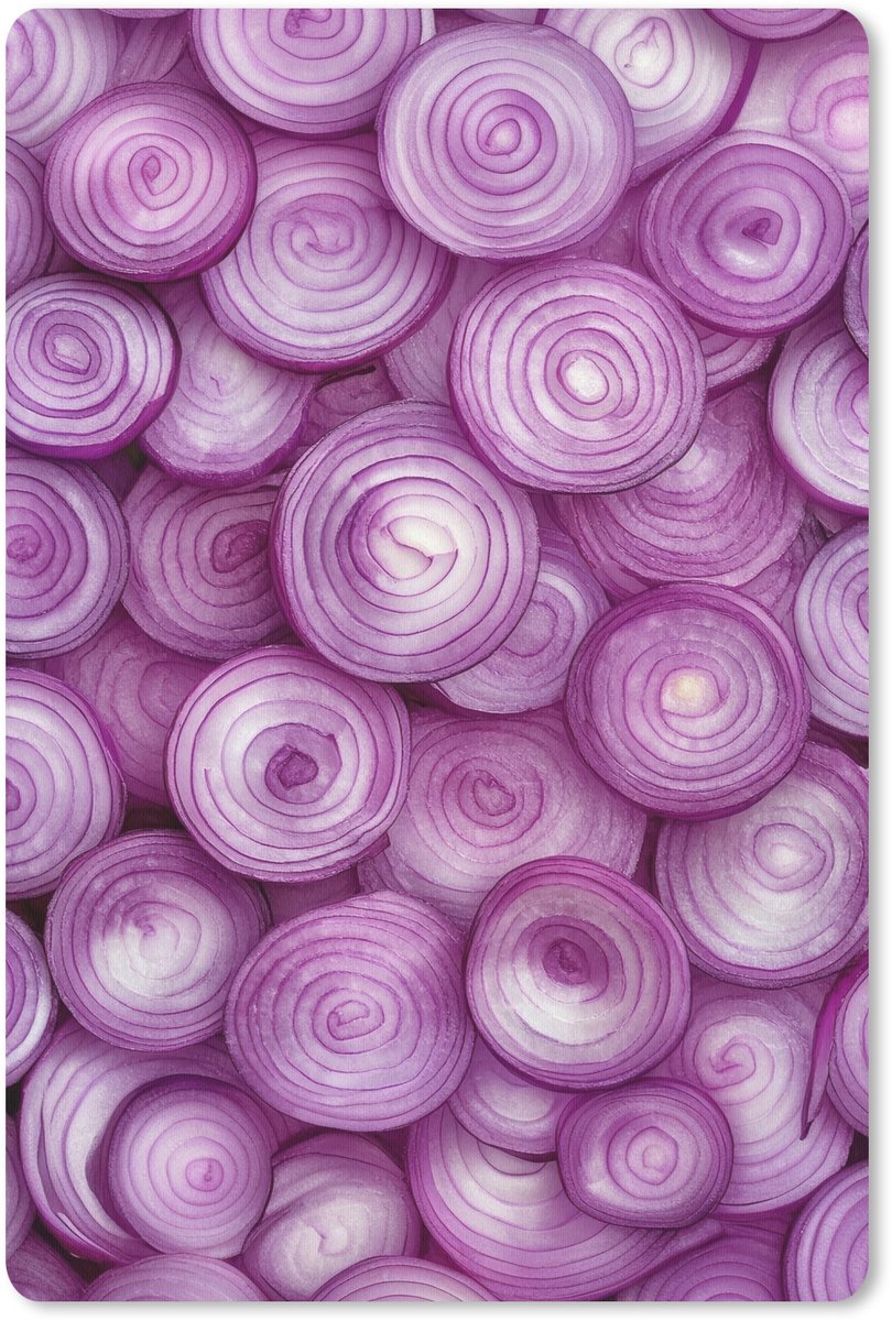 Muismat 18x27 cm - Mousepad Paars - Uien - Close up - Muismatten