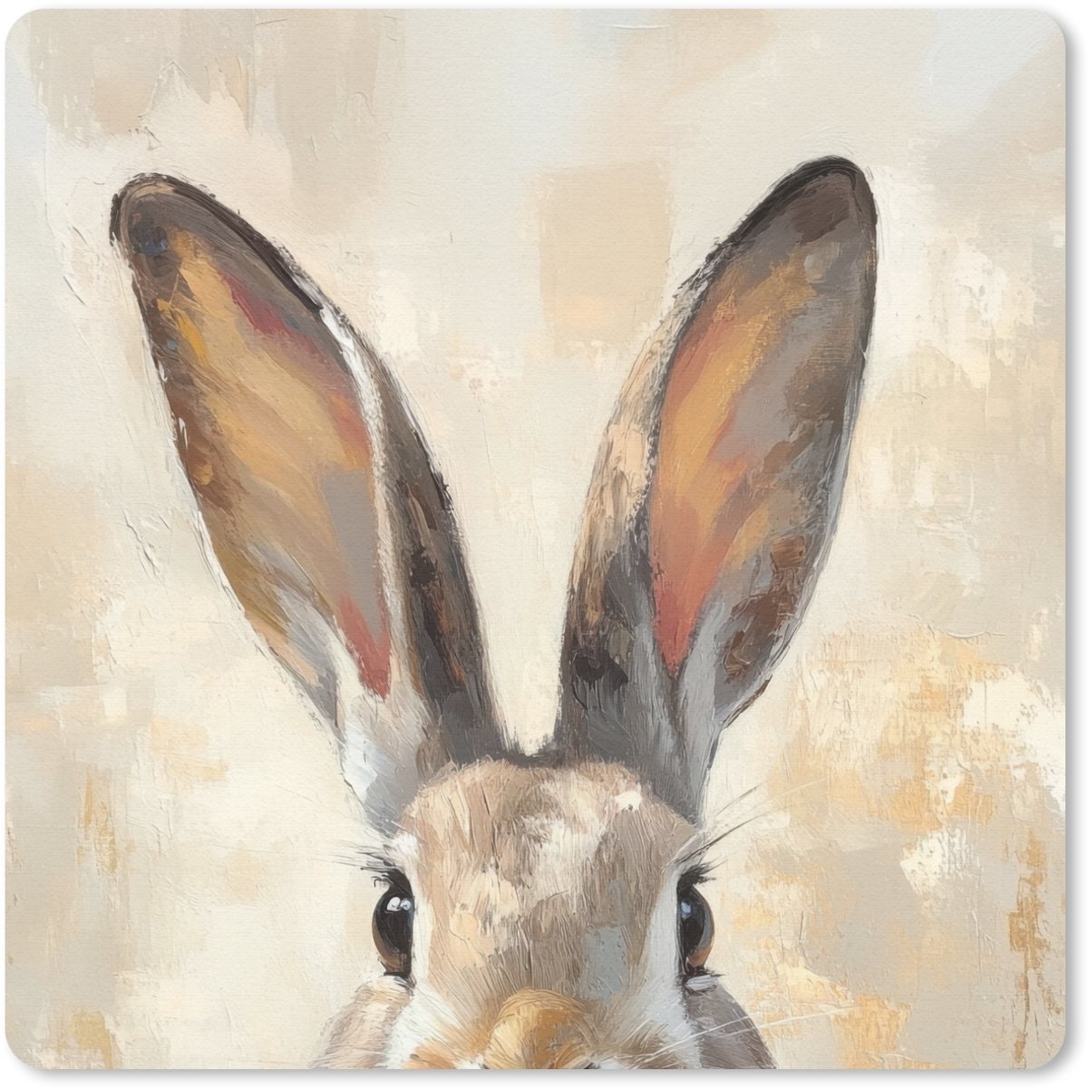 Muismat 20x20 cm - Mousepad Haas - Oren - Bruin - Muismatten