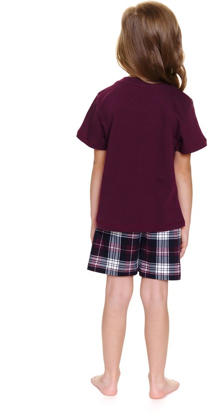 Doctor Nap Coton Pyjama Filles Garçons | Pyjama de famille assorti | Short à manches courtes Pyjama short | Bourgogne frais PDU.7202 134 / 140