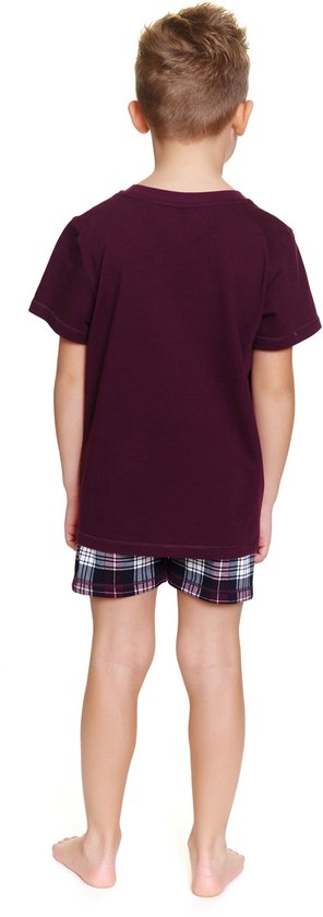 Doctor Nap Coton Pyjama Filles Garçons | Pyjama de famille assorti | Short à manches courtes Pyjama short | Bourgogne frais PDU.7202 134 / 140