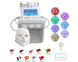 Hydra Water Dermabrasie Gezichtsmachine 7 In 1 Huidverstrakking Gezichtsverzorging tegelijkertijd Reiniging, Exfoliatie, Extractie, Hydratatie Antioxidantbescherming Combineert Hydro Schoonheid Instrument ACNE- Versnellen Metabolisme -Gezichtsvlekken