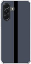 Telefoonhoesje Geschikt voor Samsung Galaxy A56 hoesje - Blauw - Zwart - Streep - Minimalistisch - Siliconen Telefoonhoesje Telefoonhoesje