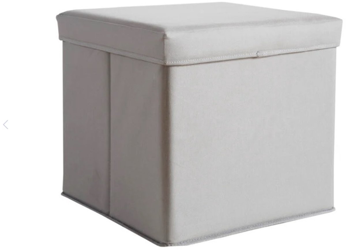 Boxy zitbox taupe 37.5x37.5x34.5cm