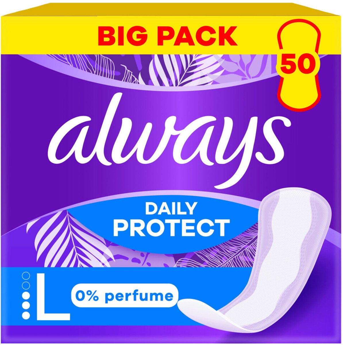 Goedkoopste Always Inlegkruisjes Dailies Extra Protect Large 50 stuks