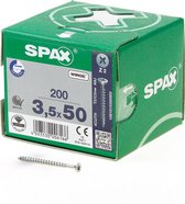 Spax Spaanplaatschroef Verzinkt PK 3.5 x 50 - 200 stuks