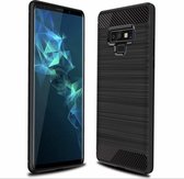 Ntech Soft Brushed TPU Hoesje Geschikt Voor Samsung Galaxy Note 9 - Matt Zwart