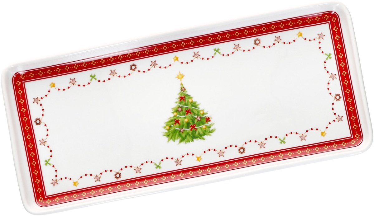 MamboCat Christmas Dream taart bord rechthoekig porselein
