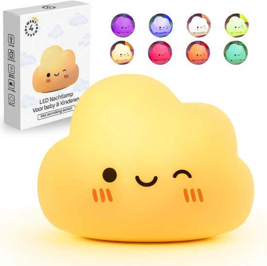 Twenty4seven® LED Wolk Nachtlampje - Kinderkamer & Slaapkamer - Stopcontact met Touch Functie - Dimbaar Nachtlampjes Voor Kinderen, Baby & Volwassenen
