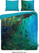 iSeng Peacock - Dekbedovertrek - Tweepersoons - 200x200/220 cm + 2 kussenslopen 60x70 cm - Blue