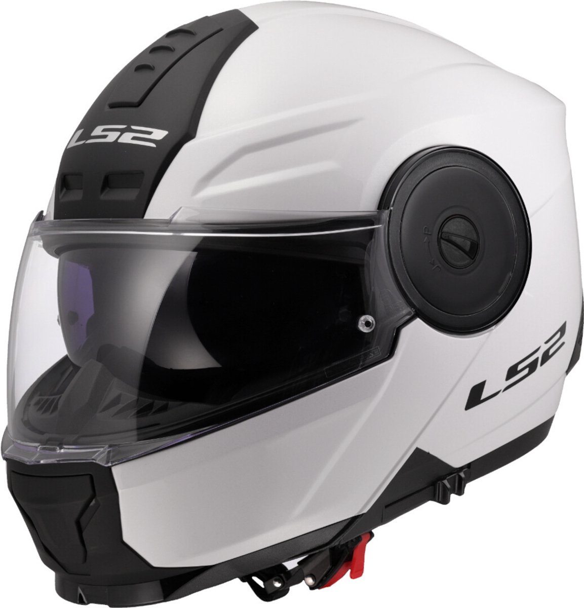 LS2 FF902 Scope II systeemhelm solid glans wit XL