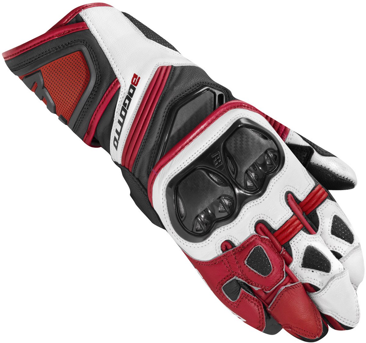 Bogotto Veloce Handschoenen Zwart Wit Rood - Handschoen