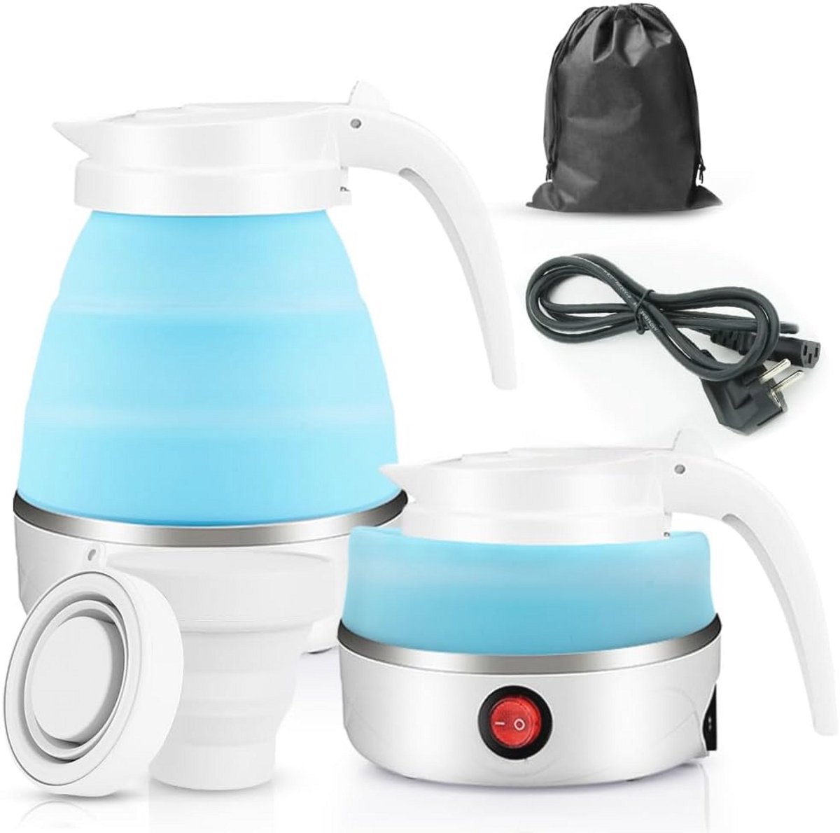 Opvouwbare waterkoker 600 ml - Elektrische mini-waterkoker voor camping en reizen