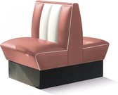 Bel Air Dinerbank double Booth HW-70DB Dusty Rose