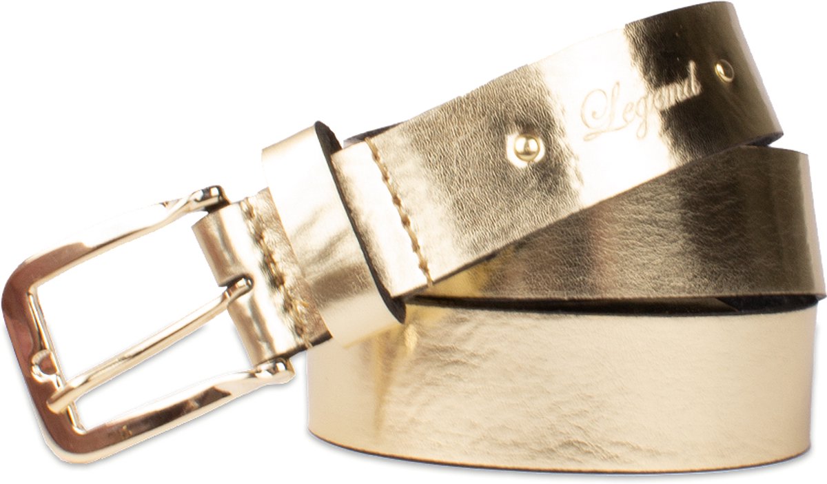 Legend Dames - Leren riem - Goud - 85cm