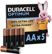 Duracell Optimum AA - alkaline batterijen - 1,5V, LR6 - 5 stuks