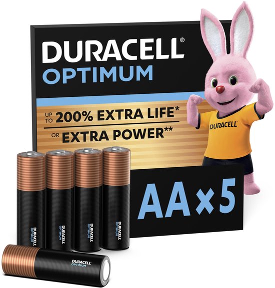 Duracell Optimum AA - alkaline batterijen - 1,5V, LR6 - 5 stuks