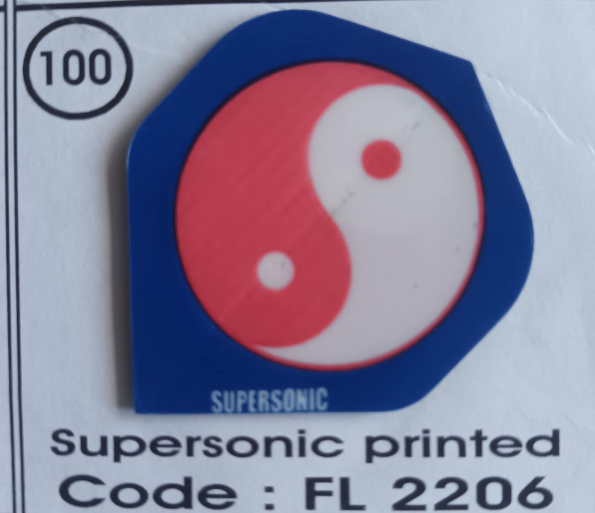 Dart Flights - 10 sets (30 stuks) - 100 micro - Supersonic - FL2206 - yin yan
