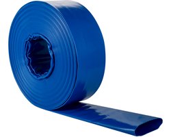 Afvoerslang, 38 mmx 32 M, Plat Gegolfde Pvc-Weefsel Slang, Heavy-Duty Terugloopslang met Klemmen, Weerbestendig en Breukvast
