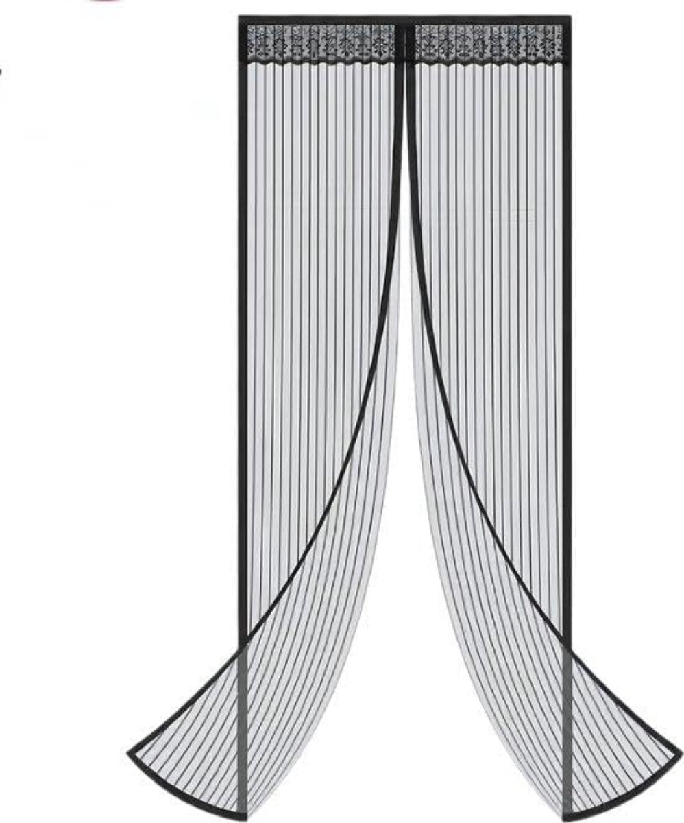 Vliegengordijn - 210 x 100cm - Magnetisch Deurhor - Horgordijn - Hordeur - Insectenvrij - Universeel - Eenvoudig te Installeren - Inclusief Bevestigingsmateriaal - Zwart