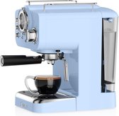 Bol.com Swan Retro Espressomachine - Blauw - 15 bar -met stoompijpje aanbieding