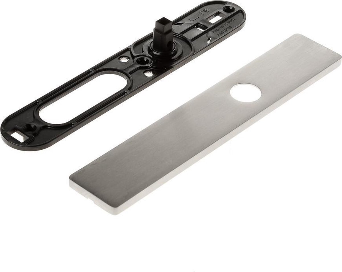 Langschild rechthoekig ASL rvs blind