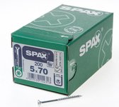 SPAX 191010500705 Universele schroef, Verzonken kop, 5 x 70, Deeldraad, T-STAR plus T20 - WIROX - 200 stuks