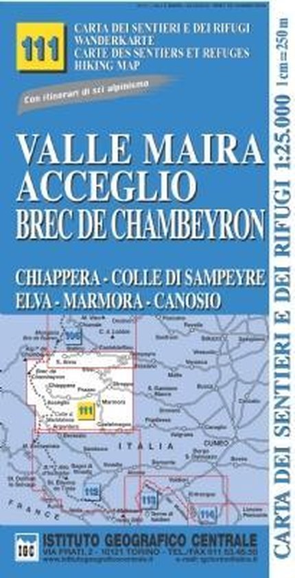 Wandelkaart Italië IGC 111 Valle Maira 1:25.000 - cover