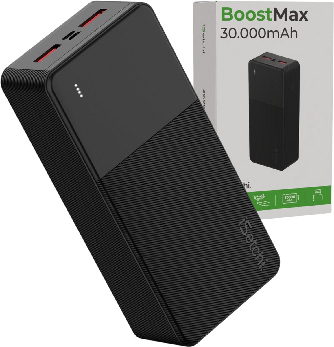 iSetchi BoostMax - Universele Powerbank - 30000 mAh - iSetchi - €19,95