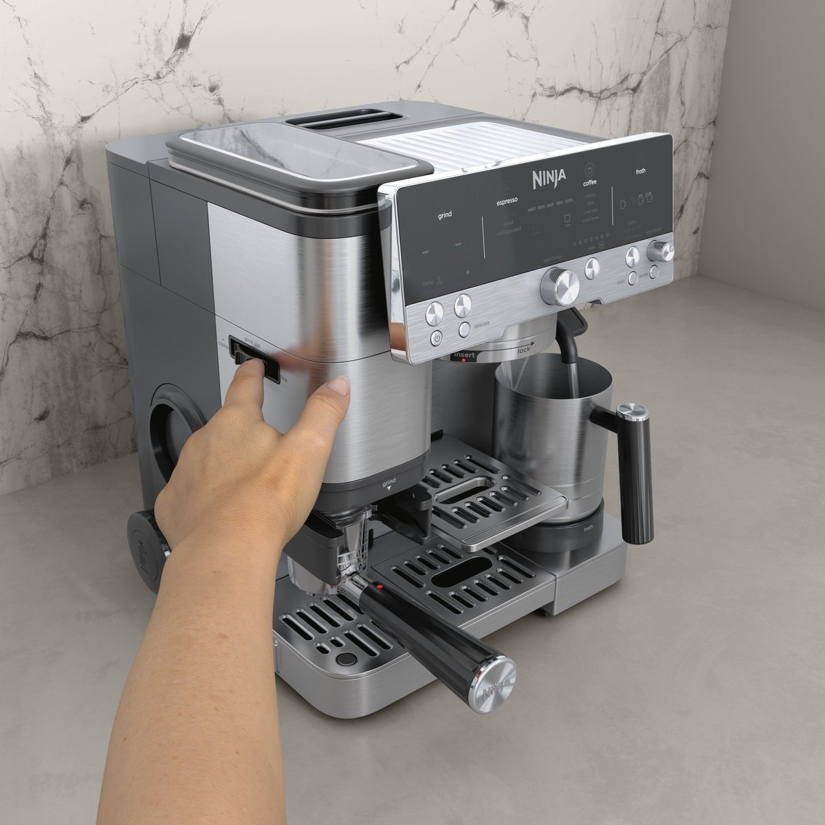 Afbeelding 2 van Ninja Luxe Café Premier 3-in-1 Espressomachine en Filterkoffiezetapparaat met Melkopschuimer - ES601EU
