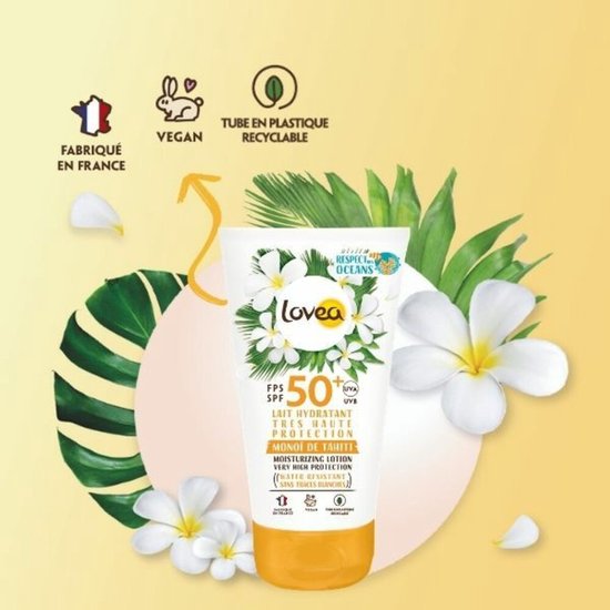 Lovea Sun Lait Crème solaire SPF 50+ - 3 x 150 ml - Pack économique