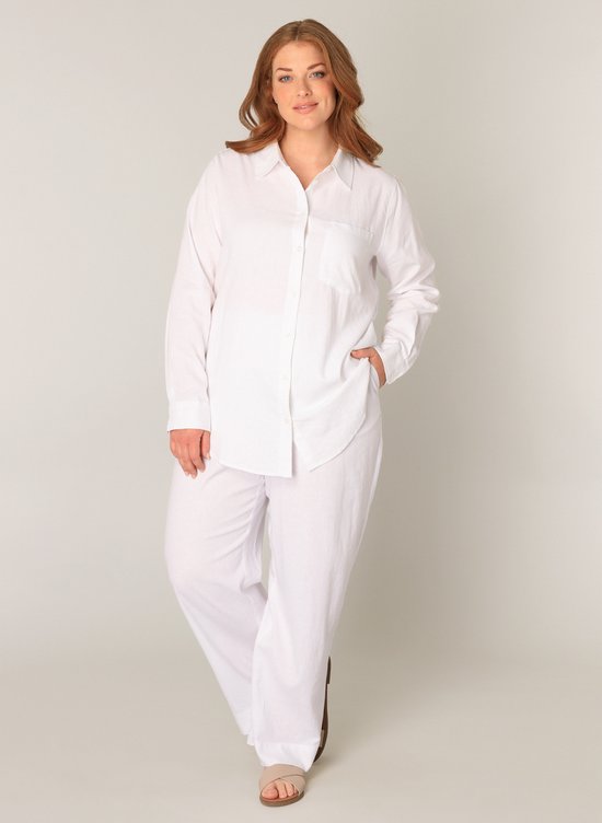 BASE LEVEL CURVY Yaella Shirts - Natural White - maat 3(52)