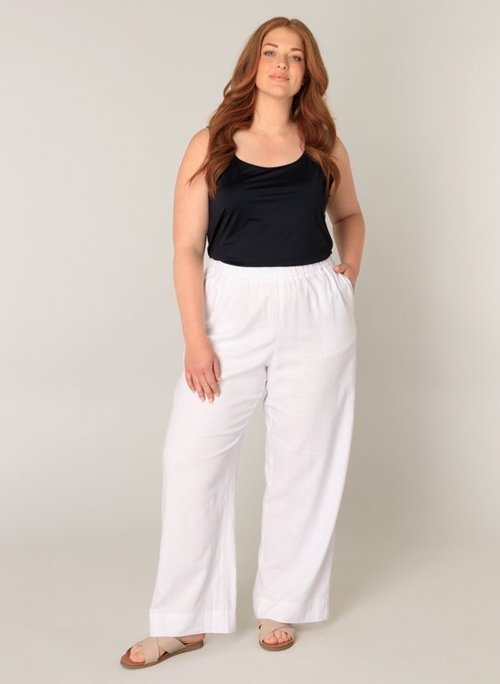 BASE LEVEL CURVY Yula Pants - Natural White - maat 4(54/56)
