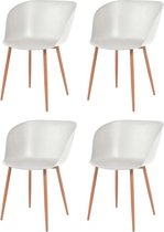 Eetkamerstoelen set 4 stuks  (Incl LW anti kras viltjes) - Eetkamer stoelen - Extra stoelen voor huiskamer - Dineerstoelen – Tafelstoelen