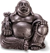 Aqua deco buddha zilver 13,5x11x12cm