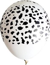 Witte ballonnen met cheetah/dieren print (10X)
