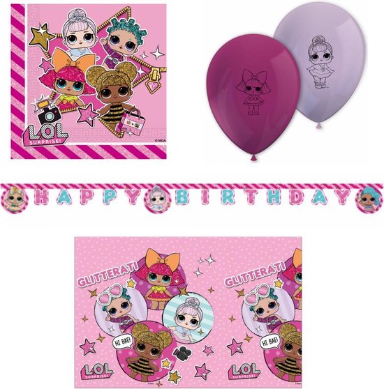 Voorbijgaand pijn doen staking LOL Glitterati verjaardag versiering pakket small | bol.com