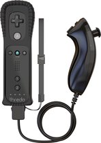 Télécommande Thredo + Nunchuk pour Nintendo Wii / Wii U (Motion Plus) - Noir