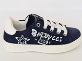 Balducci jongens sneaker laag - donkerblauw - witte print - maat 32