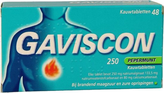 Foto: Gaviscon munt maagzuurremmer 48 kauwtabletten