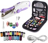 Deluxe Stitcher Pro -- PREMIUM Handnaaimachine met USB Kabel en 80 Delige Starterskit -- Mini naaimachine - Compact - Draadloos - Draagbare Reis Hand Naaimachine - Elektrisch of op Batterijen