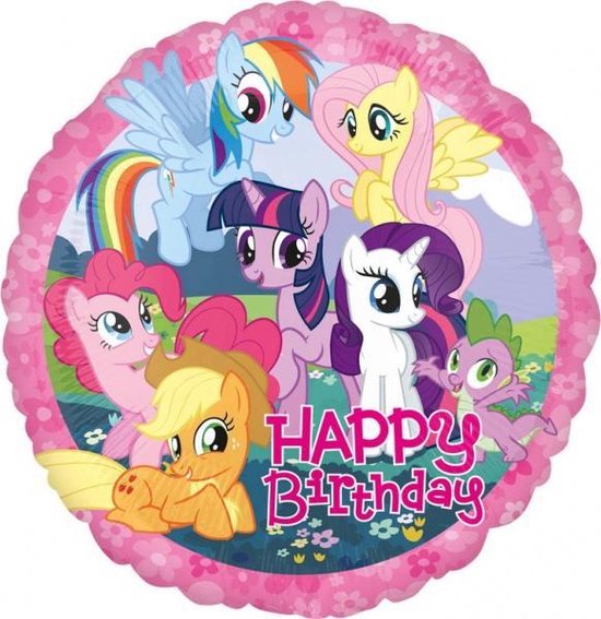 My Little Pony Helium Ballon Happy Birthday 43cm leeg